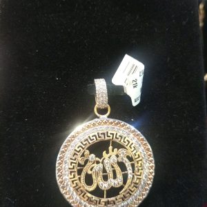 Allah pendant gold weight: 13.00 grams with 1.00 CT diamonds