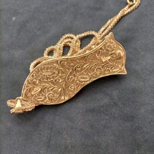 Gold Nalain pendant 22k weight: 33.000 grams